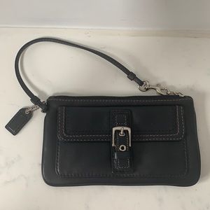 Coach Black Buckle Wristlet